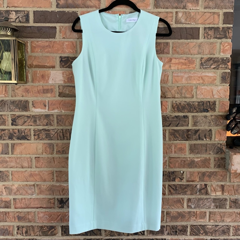 Calvin Klein mint green dress size 10